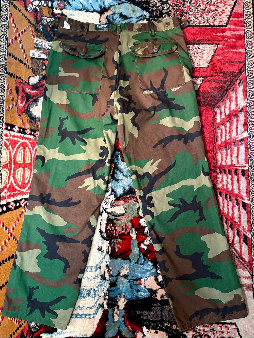 Saftbak VTG 90s baggy woodland camo pants SZ 36 Made in USA